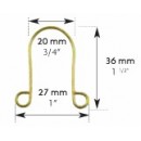 Agrafes Lyre Maxi - Laiton