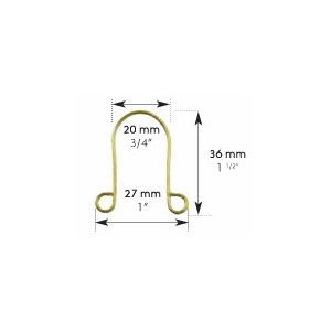 Agrafes Lyre Maxi - Laiton