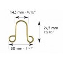 Agrafes Lyre - Laiton