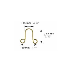 Agrafes Lyre - Laiton