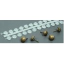 Bande de clous + Clous vieilli Bronzé clair 10,5 mm