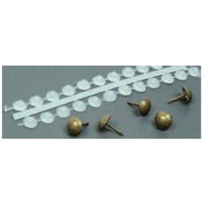 Bande de clous + Clous vieilli Bronzé clair 10,5 mm